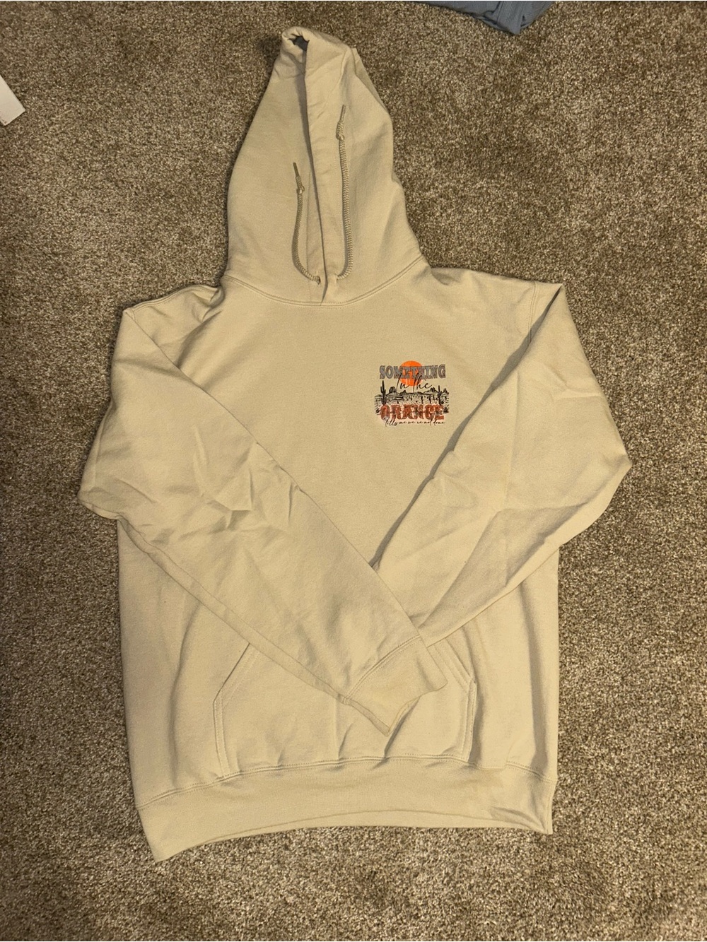 Zach Bryan Something In the Organge Cream Graphic Crewneck Hoodie